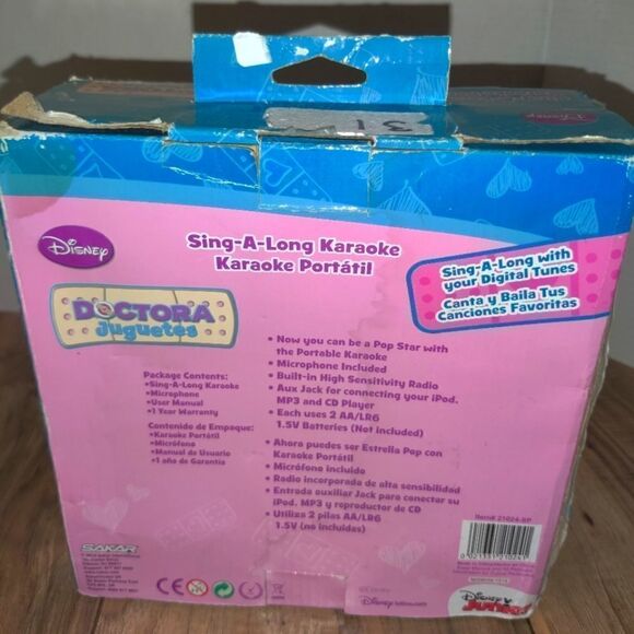 Disney Doctora Jugetes Sing Along Karaoke 2014 Sakar. Packaging has some damage - Picture 5 of 6